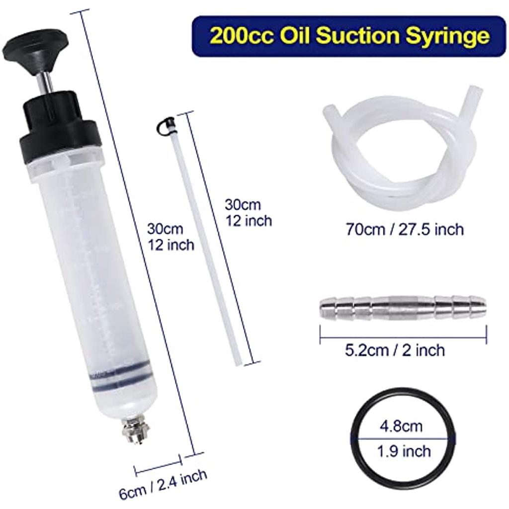 Маслоэкстракционный насос 200 куб.см. Шприц для замены масла Насос для откачки тормозной жидкости Распылитель масла со шлангом Подходит для тормозной жидкости Трансмиссионные масла Охлаждающая жидкость Двигатель