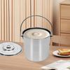 12L Stainless Steel Bucket w/ Lid, Durable 1mm Thick Metal Pail, Multi-Purpose Storage Container for Kitchen,Camping,Outdoor Use