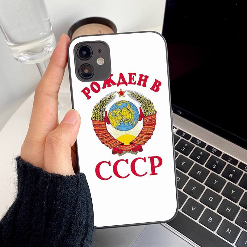 Чехол для телефона с флагом Советского Союза СССР для iPhone 13 8 7 6S Plus X 5S SE 2020 XR 11 12 mini pro XS MAX