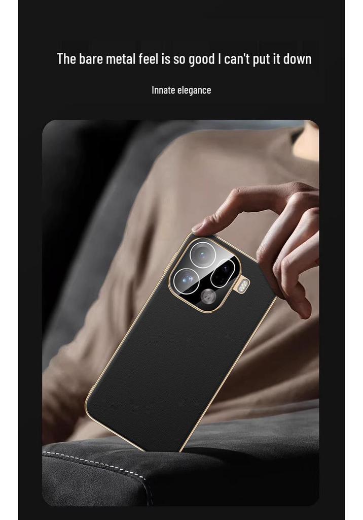 Чехол-книжка из премиальной кожи для Oppo Find X9 Pro - Стильный защитный чехол для мужчин и женщин со встроенной защитой линз.