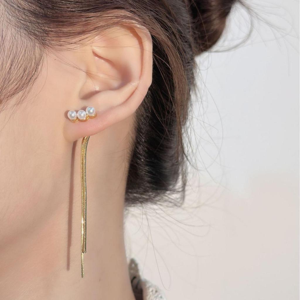 Элегантные корейские серьги с кисточками и жемчугом: Шикарный и Высококлассный Дизайн