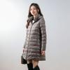 Feather New Women's Solid Color Women's Clothing Hooded and Hooded Removable Down Jacket Medium and Long Large Size Jacket