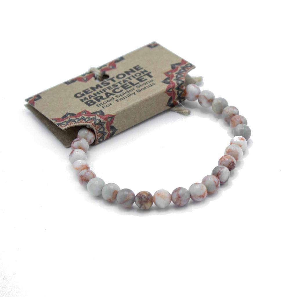 Blood Spider Stone Crystal Bracelet