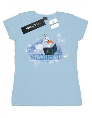 Женская/женская хлопковая футболка Frozen 2 Olaf Snow It All