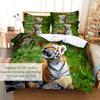 Tiger Duvet Cover Set King Size 230x260 Double Bed Single Queen Full Animal Quilt Case Linen 3D Pillowcase Twin Bedding Sets