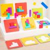 Wooden Puzzle Game For Kids With Colorful Blocks For Brain Development And Family Play
