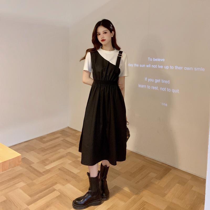 Летнее платье-двойка 2025 в стиле French Chic ' Spicy Girl' с маскировкой недостатков - Женская зауженная юбка, подчеркивающая фигуру и темперамент