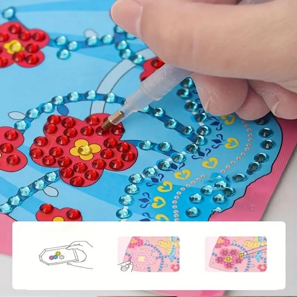 Алмазная бумага Искусство Ремесло Наборы Наклейка Книга Наряжалки Принцессы Новый Набор для Макияжа Принцессы Сделай Сам Дети