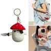 Pirate Mushroom Pendant Keychain for Decoration Handmade Crochet Doll Keyring Bag Accessories for Craft Enthusiasts