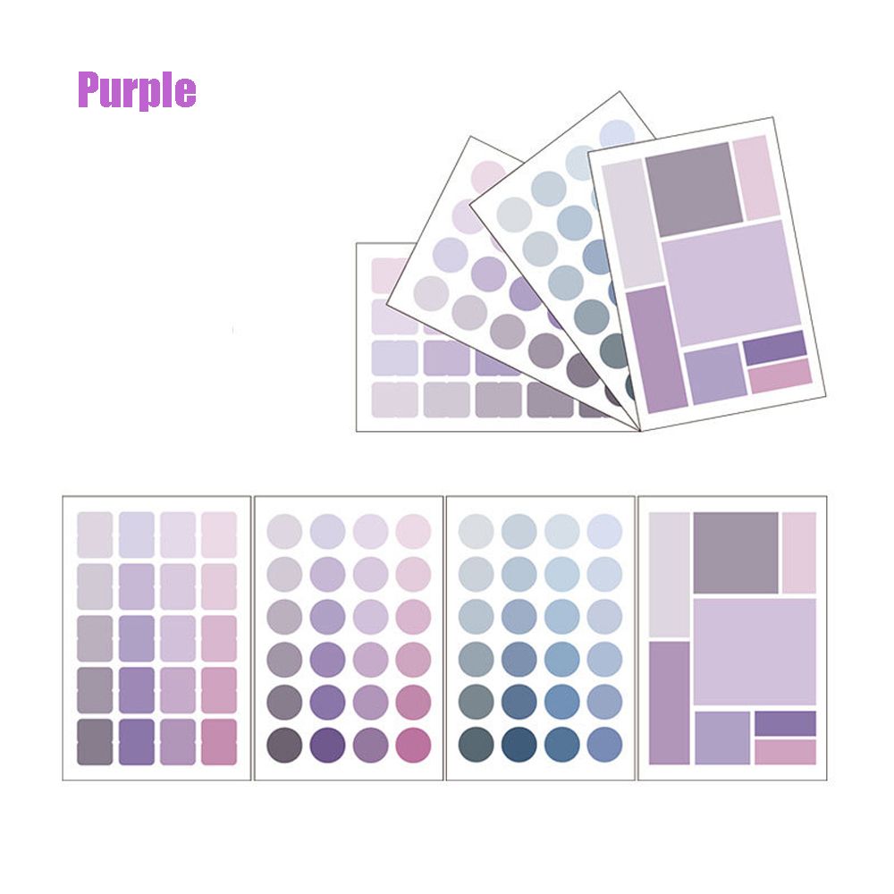 Stationery Solid Color Albums Decor Adhesive Sticker Basic Label Scrapbooking Paper Sticker