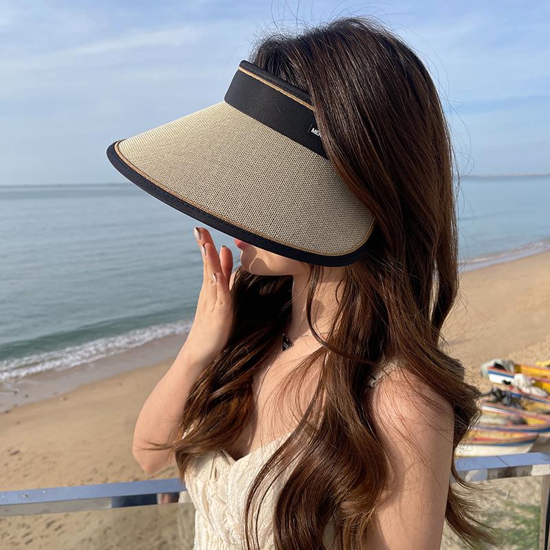 Солнечная шляпа детская летняя новая шляпа от солнца показывает маленькое лицо, защита от УФ-лучей, широкие поля, виниловая соломенная шляпа с открытым верхом