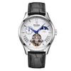 Beseuteudon 6 O'Clock Автоматические кожаные часы с открытой задней крышкой Bd7113Gps
