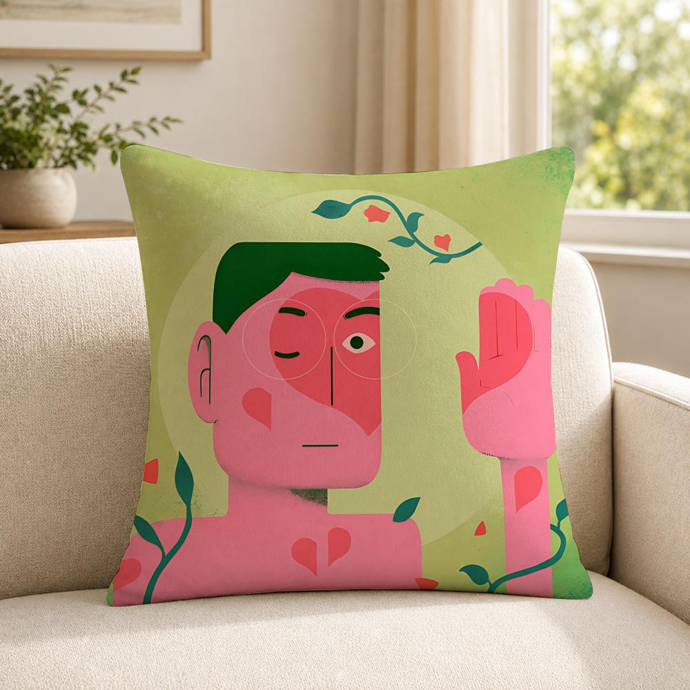 Singer KKhalil Cushion Cover Soft Short Plush SkinFriendly Cushion Case for MultiScene Use