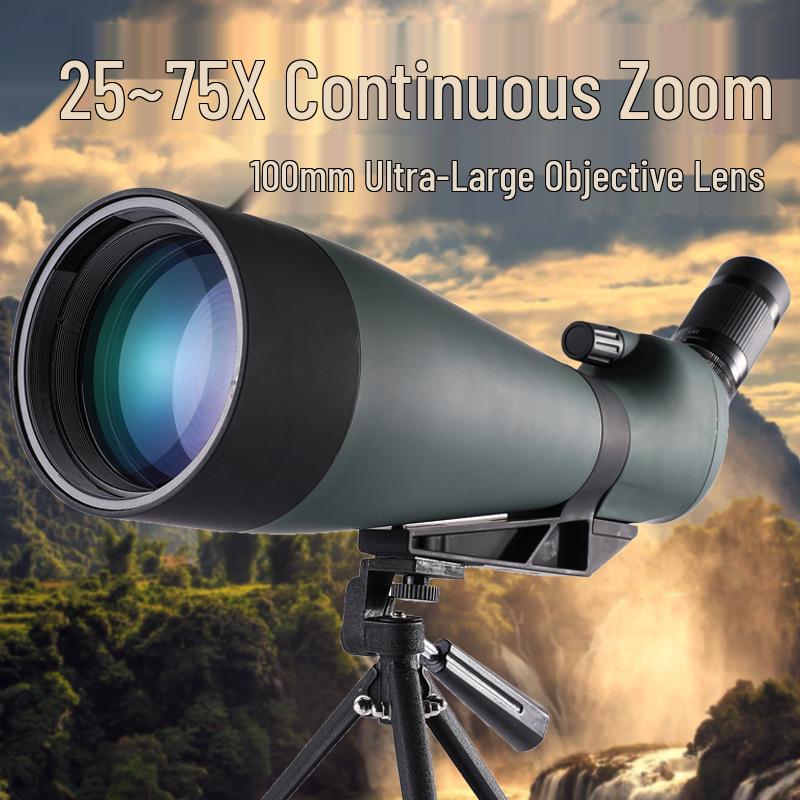 Монокулярный телескоп ночного видения HD 25-75x100 для наблюдения за птицами
