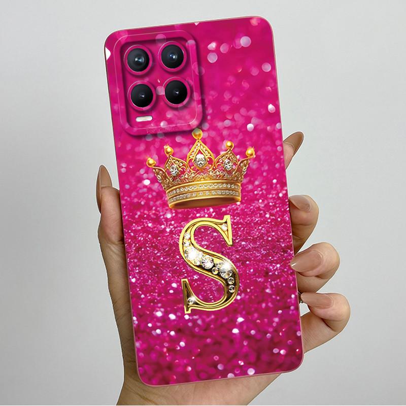 Для Realme 8 Pro RMX3085 RMX3081 Модный чехол для пары с инициалами для Realme8 8Pro 4G Мягкий силиконовый защитный чехол