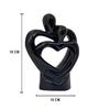 Passionate Romantic Couple Ceramic Statue for Home Decor (Pack of 1, Black)