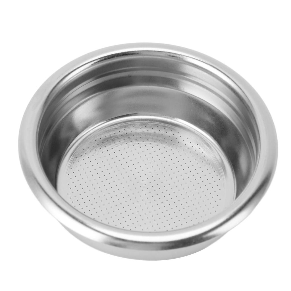 2PCS Coffee Portafilter Basket 58mm Stainless Steel 2 Cups Single Layer Filter Basket for Portafilte