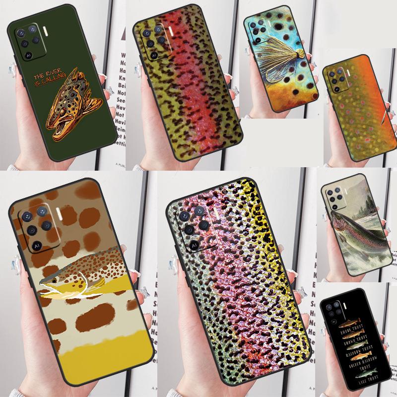 Brown Trout Fly Fishing Phone Case For Oppo A60 A40 A80 A16 A76 A96 A91 A15 A17 A74 A94 A54 A57S A18 A38 A58 A78 A98