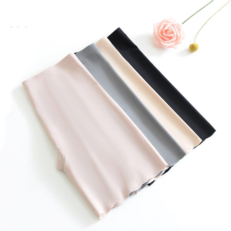 Flarixa Бесшовные защитные брюки из ледяного шелка с высокой талией 2 в 1, женские трусики с волнистыми дышащими короткими юбками, колготки, женское нижнее белье