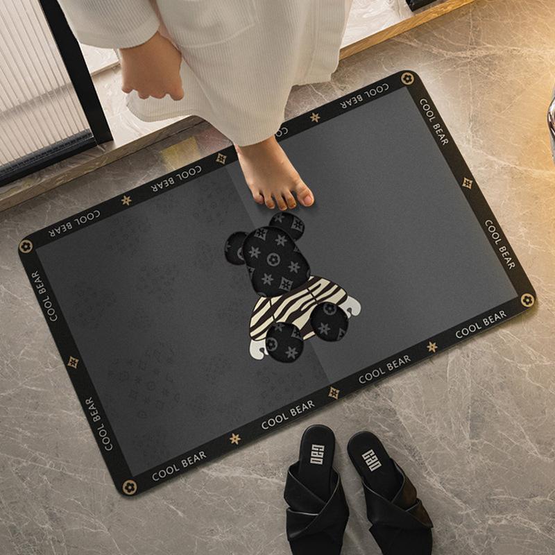 Коврик для ванной комнаты, впитывающий диатомовую грязь, мягкий коврик для унитаза, быстросохнущий противоскользящий коврик, U-образный коврик для ног унитаза