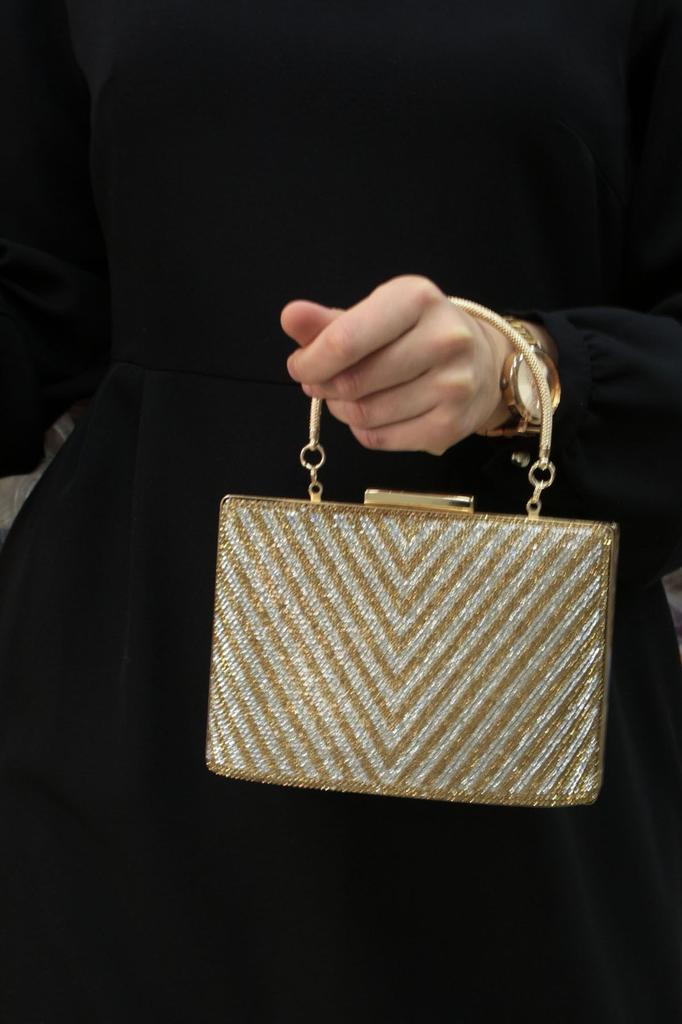 Women's Stylish and Useful Evening Dress Bag Women's Platinum Triangle Stone Evening Dress Evening Bag