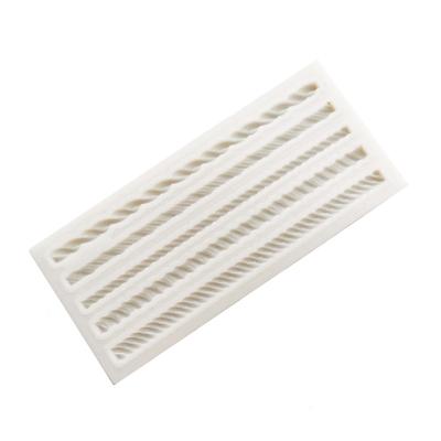 Плетеная веревка, силиконовая форма, кухонная форма для DIY десерта, шоколада, инструмент для выпечки помадки, длинная полоска, кружевная форма для украшения