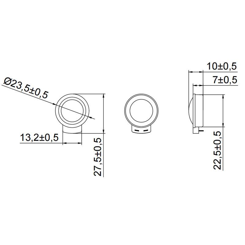 23/24 мм Твитер с куполом-шариком, Мини 13-жильный, 6 Ом 10 Вт Сабвуферный Динамик Кроссовер.