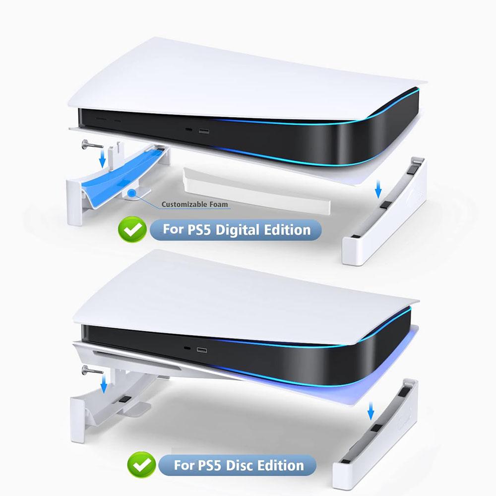 Базовая док-станция с горизонтальной подставкой для дисковой и цифровой версии консоли PS5