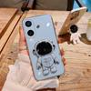 For Vivo V60 Lite Case Shining Astronaut Spaceman Bracket Holder Design soft plating For Vivo V60 Lite Back cover