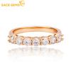GRA Certified 0.7CT Moissanite Ring VVS1 Lab Diamond Solitaire Ring for Women Engagement Promise Wedding Band Jewelry