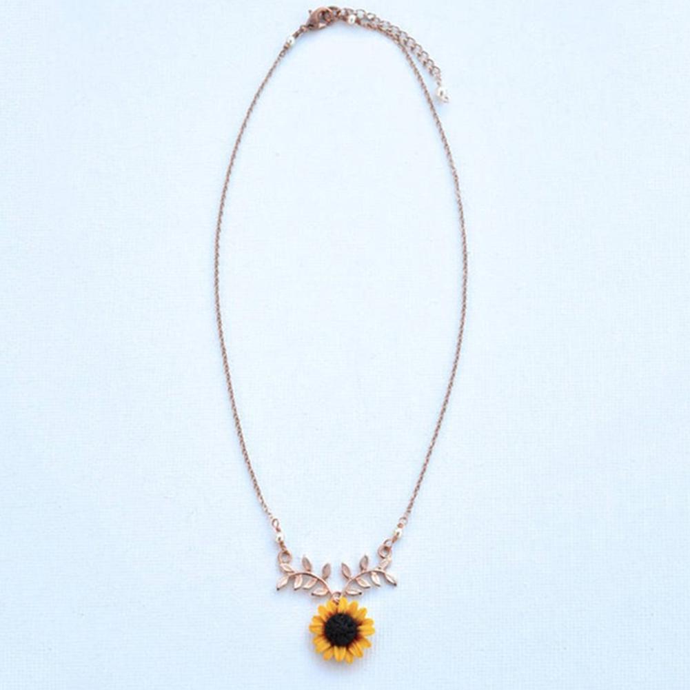 BLUELANS NECKLACE Wonderful Twig Pendant Jewelry Sunflower Leaf Branch Necklace Women Present