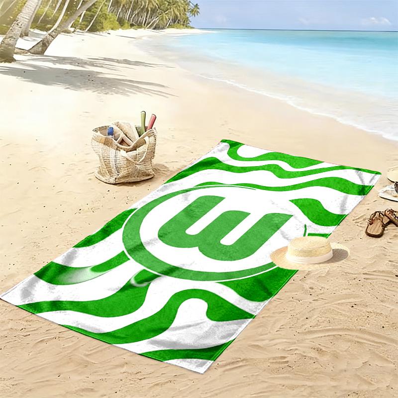VfL Wolfsburg Print Beach Towel, Large Soft Quick Dry Towel for Beach Camping Swimming