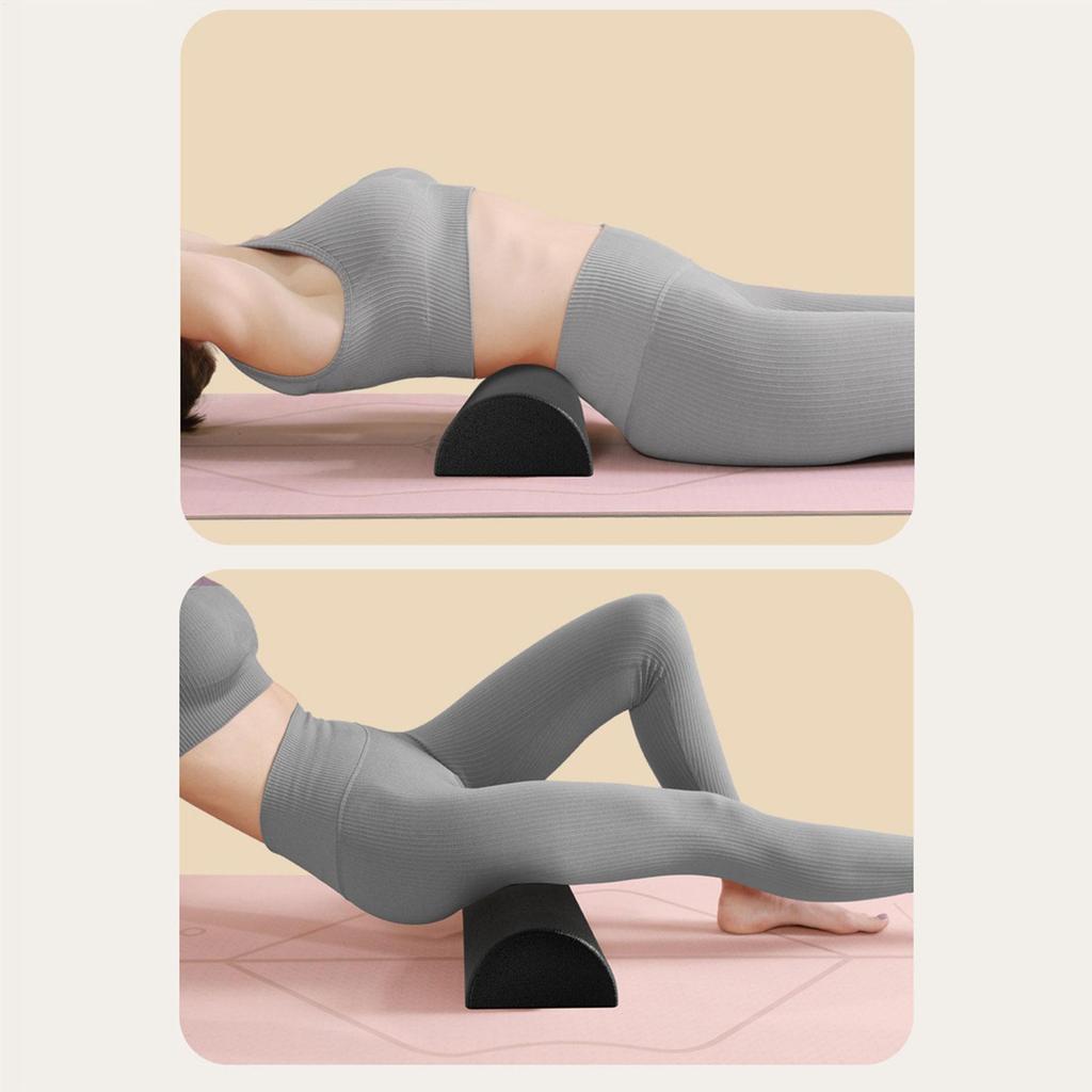 Workout Foam Roller High Density Half Stretching Equipment Body Muscle Foam Roller for Home Gym Studio Pilates Fitness Workout