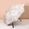 Кружевной кружевной двухслойный зонт, виниловый корейский свежий солнечный зонтик Muse, летний солнцезащитный зонтик