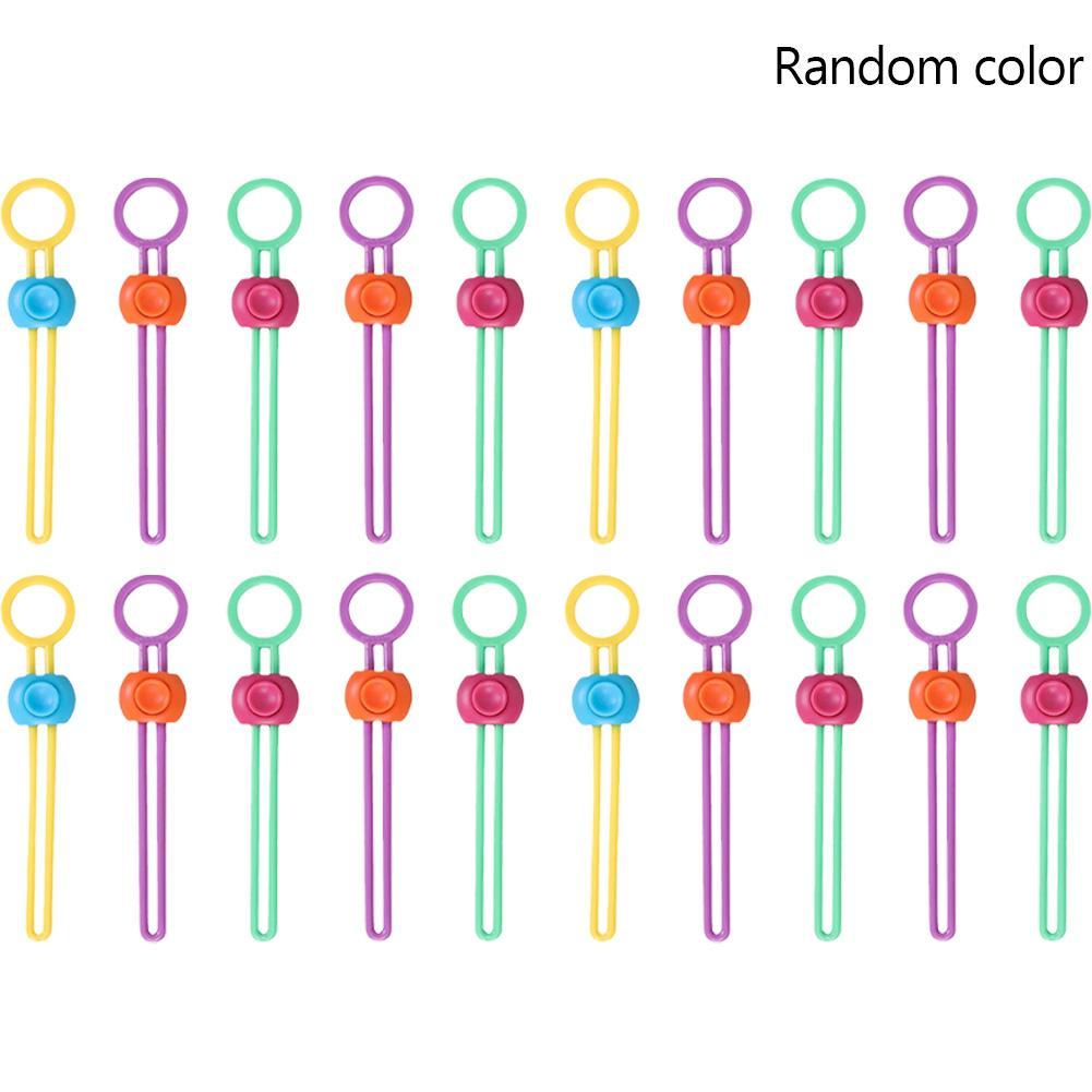 10/20/30/50 шт. Силиконовый ремешок для запечатывания пищевых пакетов, зажим для сохранения свежести, регулируемый зажим, портативное хранилище для кабелей данных, кухонный гаджет