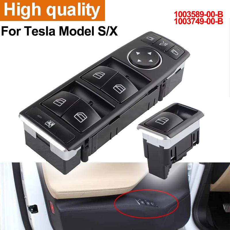 Power Window Switch For Tesla Model S X 2012-2020 Left Electric Door Window Lift Switch Control Button 1003589-00-B 1003749-00-B