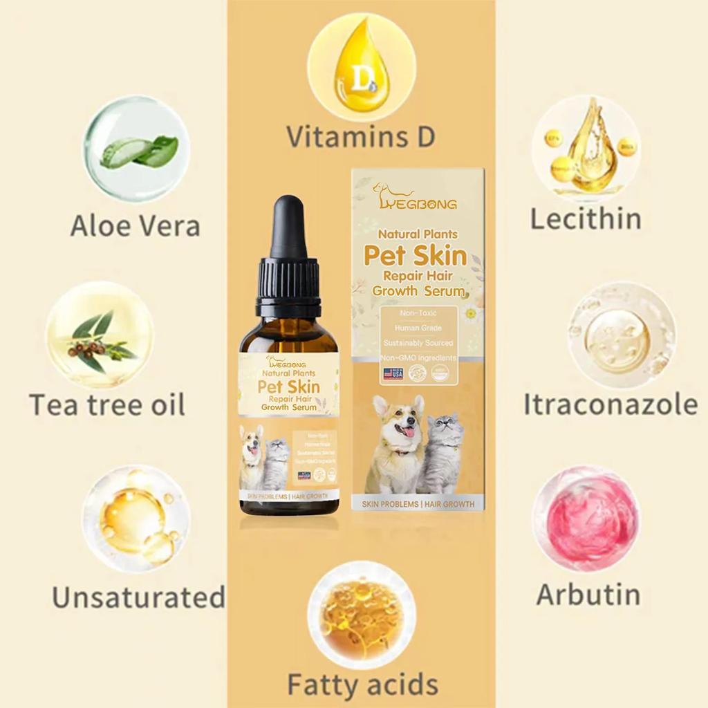 Крем для удаления опоясывающего лишая Yegbong Pet, крем для восстановления кожи, крем для заживления ран, подходит для кошек и собак, уход за кожей и шерстью, предотвращает зуд