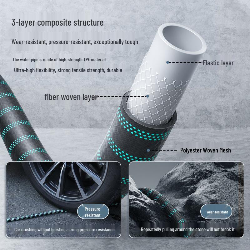 High-Pressure Water Gun: Garden Sprinkler & Floor Cleaner with Telescopic Hose