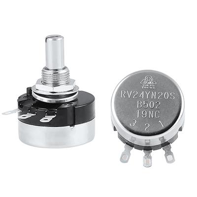 Переменный резистор, Потенциометр, Линейный дисковый резистор, 10К, Номинальная мощность, 2Вт, Металлический, Линейный тип,