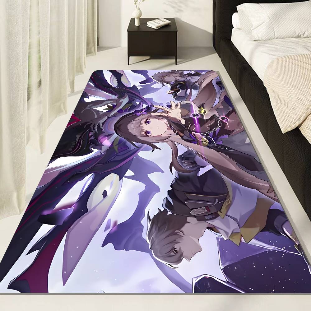 H-Honkai-Star-Rail Space Game Bathroom Mat Kids Room Bedroom Decoration Balcony Anti-Slip Doormat Living Room Welcome Rug