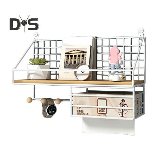 Wall-Mounted Floating Shelves Storage Rack Rustproof Strong Load-Bearing Easy To Install Bookshelf Metal Bracket