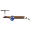 Folding Sun Lounger with Sunshade and Wheels Steel Taupe