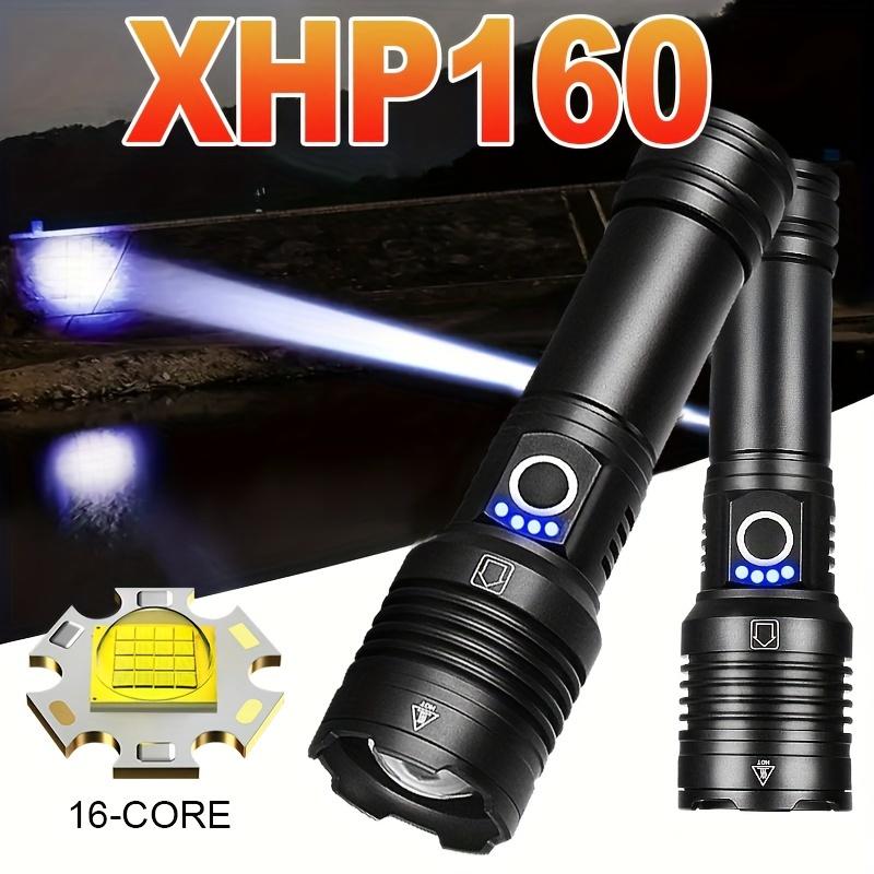 Сверхмощные перезаряжаемые светодиодные фонари XHP160, уличный светодиодный фонарь высокой мощности, ручной фонарик на аккумуляторах 18650/26650, 5 режимов, 16-ядерная лампа XHP160