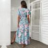 2025 Summer New Sweet Wind Vacation Print Summer Dress
