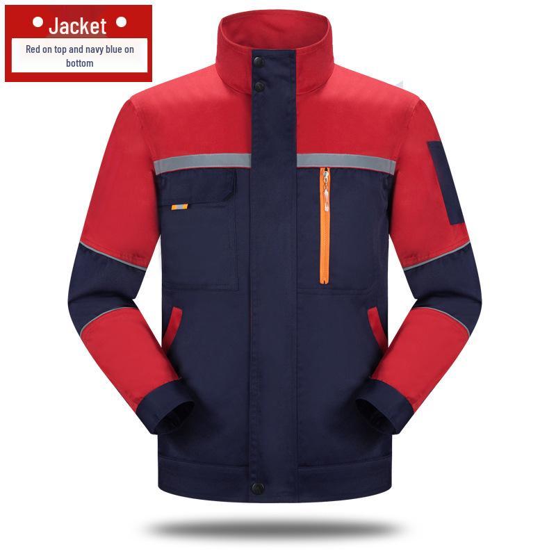 Прочный рабочий комплект для мужчин и женщин - С длинным рукавом, износостойкий, утолщенный для весны/осени. Идеально для сварки и авторемонта.