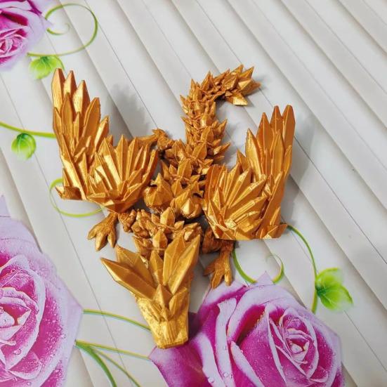 3D-печатная фигурка летающего дракона с подвижными суставами, китайская фигурка дракона, шарнирная модель крылатого дракона, игрушка-фиджет, настольное украшение, орнамент