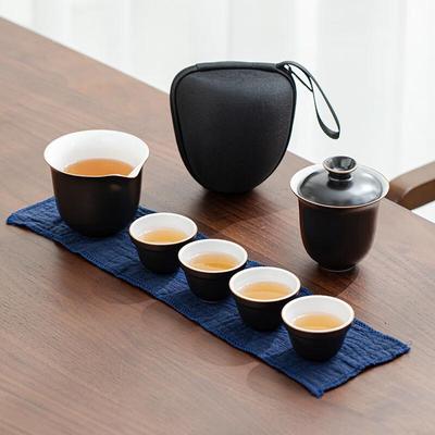 Портативный дорожный чайный набор для кунг-фу Chaxun, 1 чайник 4 чашки