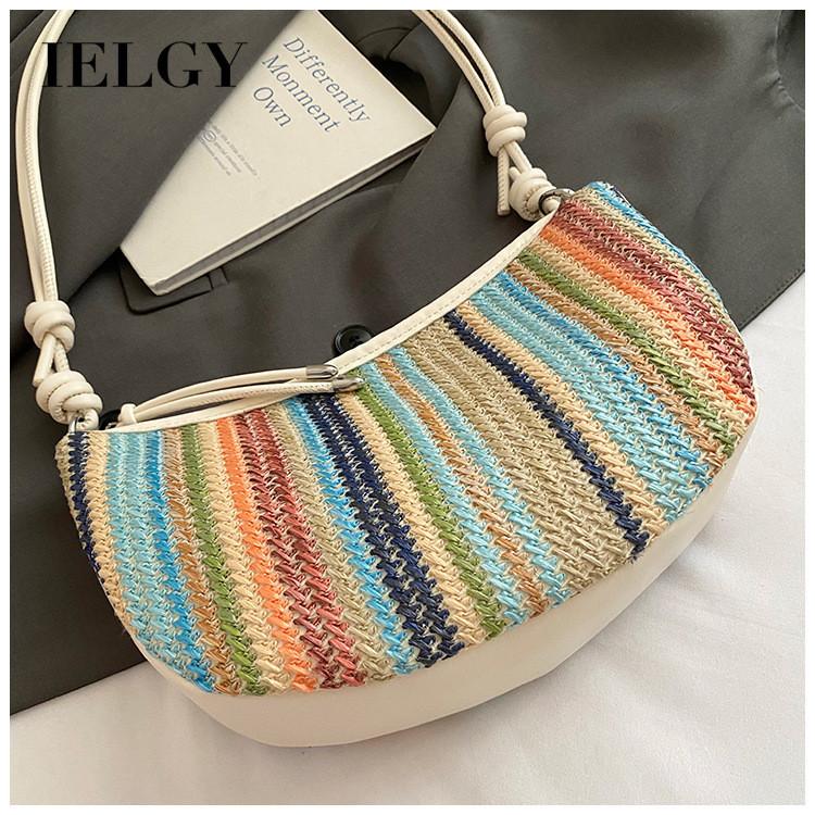 IELGY Hand-Woven One-Shoulder Messenger Dumpling Bag