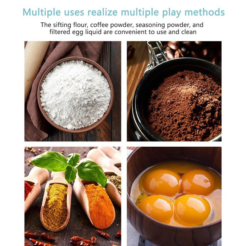 Мелкоячеистый сито для муки, ручное сито для муки из нержавеющей стали, сетчатые просеиватели