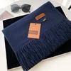 Cashmere Hand Feel Autumn And Winter Solid Color Scarf Women'S Thick Tassel Simple And Versatile Soft And Warm Imitation Cashmere Shawl